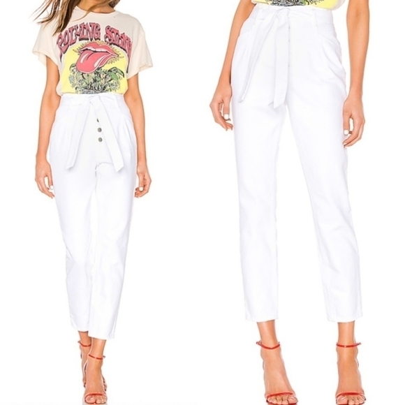 Grlfrnd Daphne High Waist Paperbag Pants 26 - Picture 2 of 10